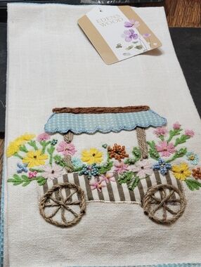 EDENS WOOD DISH TOWELS SET OF 2 NWT